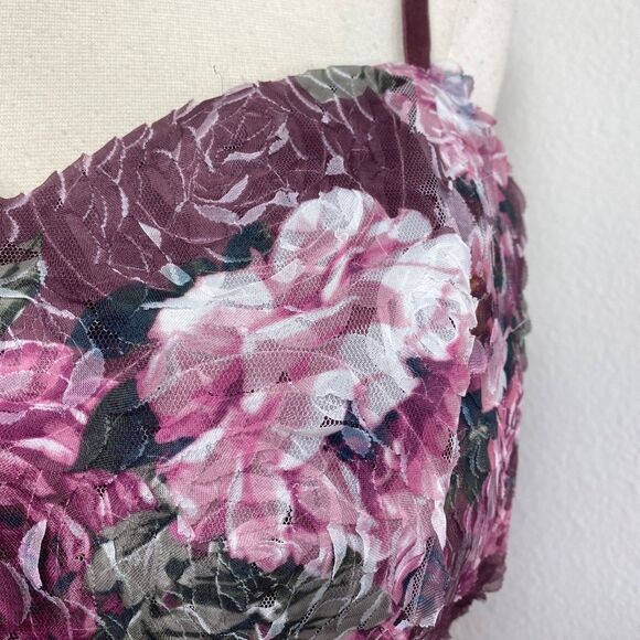 BCX Fit n Flare Floral Party Dress 13 Sweetheart Neckline Textured Cutouts Macys - Picture 4 of 15